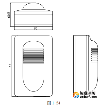 海灣防爆GST-HX-MN100C（Ex）火災(zāi)聲光警報器外形示意圖