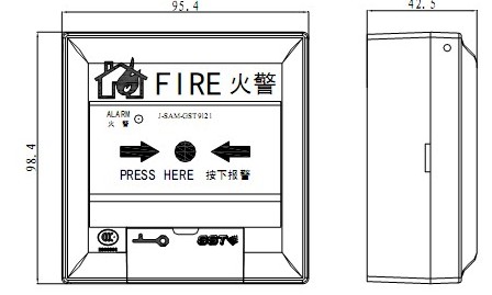J-SAM-GST9122手動報警按鈕