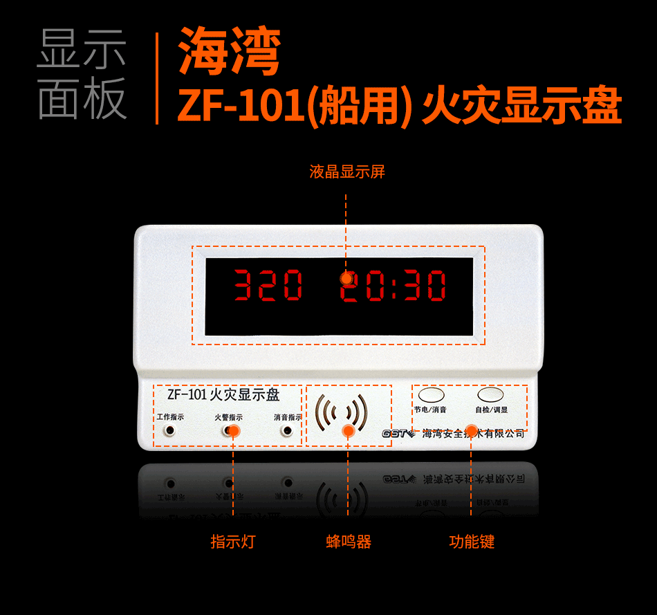 ZF-101(船用) 火災顯示盤顯示面板